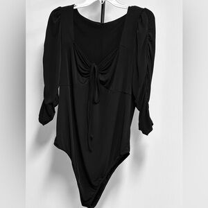 Torrid Black Ruched Bodysuit women’s 14/16 large